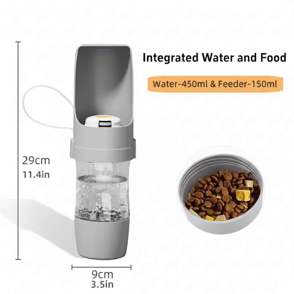 BetterLivingPets™ 2-in-1 Travel Water & Food Bottle (For Pets)